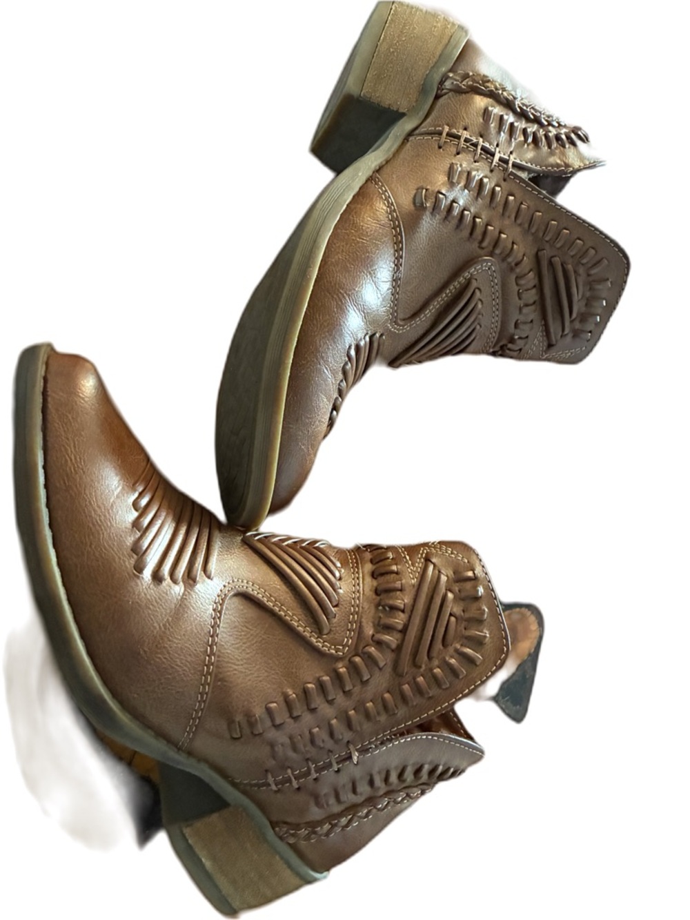 Not Rated Women's Brown Western Ankle Boots - Classic Leather Style